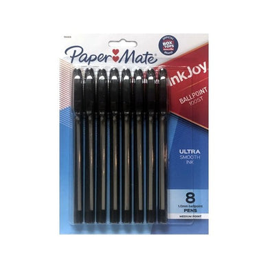 Paper Mate InkJoy Black 100ST Ballpoint Pens - Medium Pt (8 Pack) Ultra Smooth Ink - DollarFanatic.com