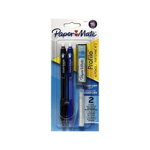Paper Mate Profile Mechanical Pencils Combo Pack (2 Pencils, 5 Erasers, 6 Leads) - DollarFanatic.com