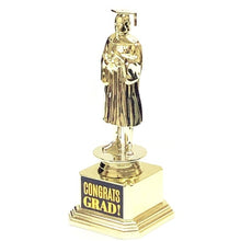 Paper Riot Congrats Grad Graduation Trophy - Gold (8.25" x 3.37" x 3.37") - DollarFanatic.com