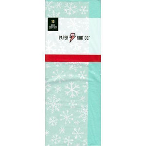 Paper Riot Snowflake/Aqua Gift Wrap Tissue Paper Sheets (10 sheets) - DollarFanatic.com