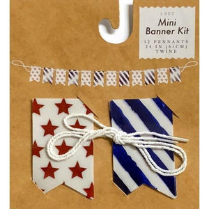 Patriotic Stars and Stripes Mini Banner Kit (24") - DollarFanatic.com