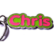 Personalized Name Enamel Metal Keychain - Name Starting with "C" (2.25" x .75") Select Name - DollarFanatic.com