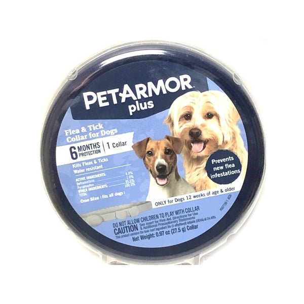 PetArmor Plus Flea and Tick Collar for Dogs - 6 Month Protection (1 Count) For Dogs 12 Weeks of Age and Older - DollarFanatic.com