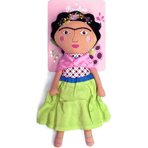 Piccolina Trailblazer Plush Doll - Frida Kahlo Painter (12") - DollarFanatic.com