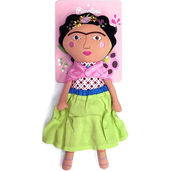 Piccolina Trailblazer Plush Doll - Frida Kahlo Painter (12