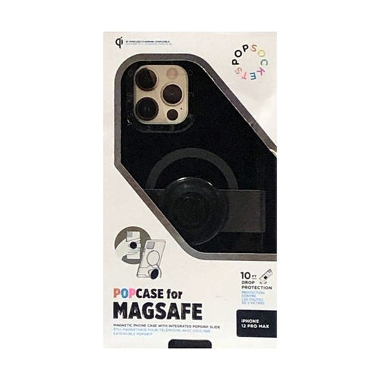 PopSocket iPhone 12 Pro Max PopCase Magnetic Phone Case with Integrated PopGrip Slide - Black (Fits iPhone 12 Pro Max) - DollarFanatic.com