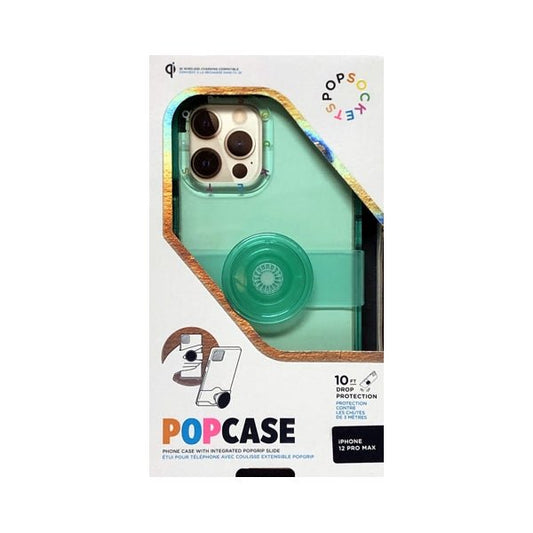 PopSocket iPhone 12 Pro Max PopCase Protective Phone Case with Integrated PopGrip Slide - Spearmint (Fits iPhone 12 Pro Max) - DollarFanatic.com