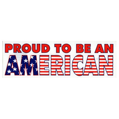 Proud To Be An American Bumper Sticker (10