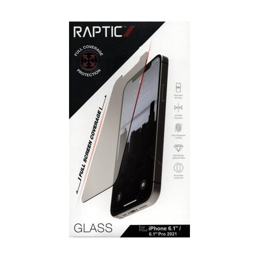 Raptic Glass Screen Protector for iPhone 13 Pro (Full Screen Coverage Protection) Also fits iPhone 13 - DollarFanatic.com