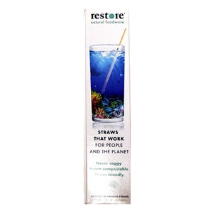 Restore AirCarbon Natural Drinking Straws (24 Count) Individually Wrapped, Made in USA - DollarFanatic.com