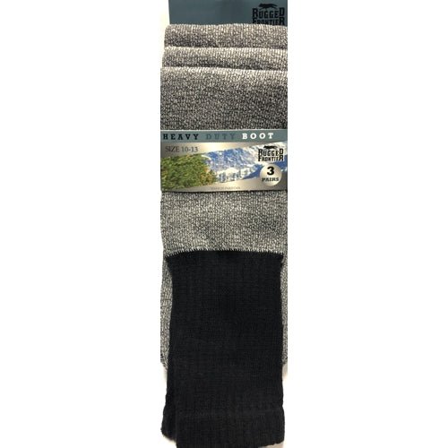 Rugged Frontier Heavy Duty Thermal Boot Socks - Size 10-13 (3 Pair) Select Color - DollarFanatic.com