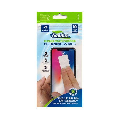 Sanitize Multi-Purpose Alcohol Cleaning Wipes (10 Pack) 70% Isopropyl Alcohol - DollarFanatic.com