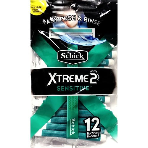 Schick Xtreme2 Sensitive Disposable Razors Pack (12 Count) - DollarFanatic.com