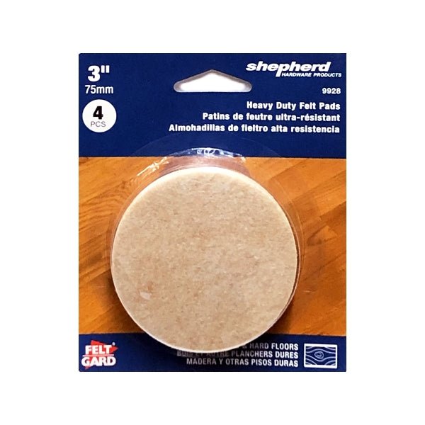 Shepherd Heavy Duty Self-Adhesive Felt Pads - 3