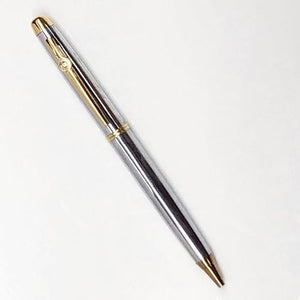 Slim Silver or Gold Accent Twist Action Ball Point Premium Pen (1 Count) Styles Vary - DollarFanatic.com