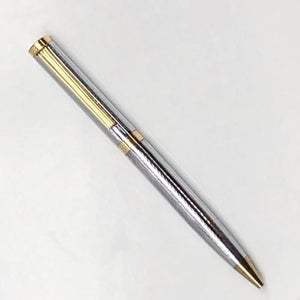 Slim Silver or Gold Accent Twist Action Ball Point Premium Pen (1 Count) Styles Vary - DollarFanatic.com