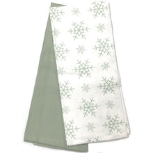 Snow Days...Best Days Cotton Kitchen Dish Towels - 15" x 25" (2 Count) Olive/White Color Accents - DollarFanatic.com