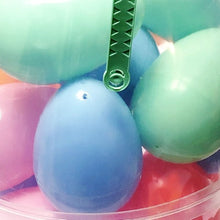 Spritz Plastic Fillable Easter Eggs - Assorted Colors (19 Count) Includes Jumbo Nesting Egg Storage Container - DollarFanatic.com