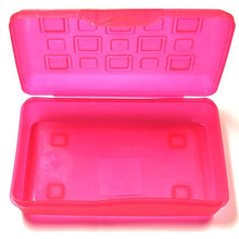 Sterilite Translucent Storage Case - Neon Pink Tint (8" x 5" x 2") Perfect for School Supplies, Electronic Accessories, Makeup, and more! - DollarFanatic.com