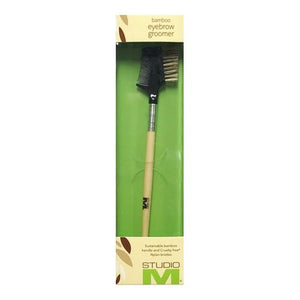Studio M Bamboo Eyebrow Groomer Brush/Comb Combo (6.5") - DollarFanatic.com