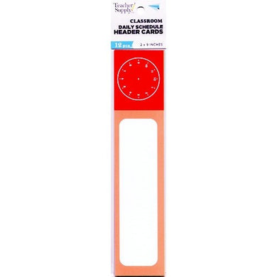 Teacher Supply Co. Classroom Daily Schedule Header Cards (12 Pack) - DollarFanatic.com