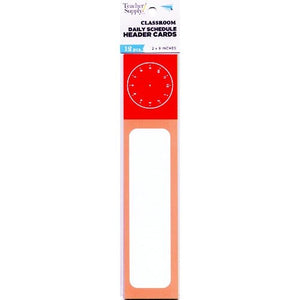 Teacher Supply Co. Classroom Daily Schedule Header Cards (12 Pack) - DollarFanatic.com