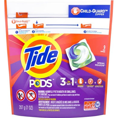 Tide 3-in-1 Laundry Detergent Pods - Spring Meadow (9 Pack) - DollarFanatic.com
