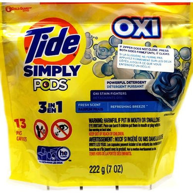 Tide Simply 3-in-1 Laundry Detergent Pods (13 Pack) Select Scent - DollarFanatic.com