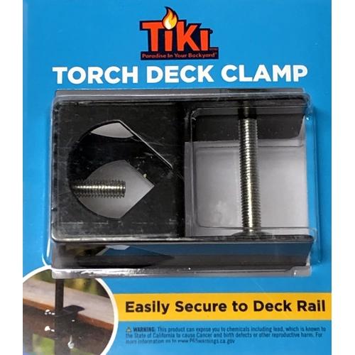 Tiki Torch Deck Clamp (Fits Poles up to 1" Dia.) Securely Mount Torches to Deck Rail, Baluster, etc. - Dollar Fanatic