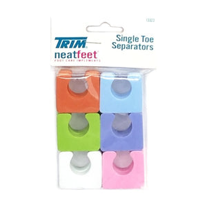 Trim Neat Feet Single Toe Separators (12-Piece Set) Perfect for Pedicures and Nail Polish Applications - DollarFanatic.com