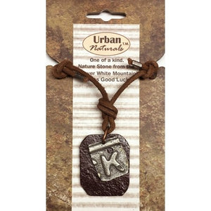 Urban Naturals Metal & Nature Stone Monogram Letter Necklace (Select Letter) - DollarFanatic.com