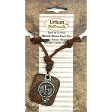 Urban Naturals Metal & Nature Stone Monogram Letter Necklace (Select Letter) - DollarFanatic.com