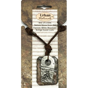 Urban Naturals Metal & Nature Stone Monogram Letter Necklace (Select Letter) - DollarFanatic.com