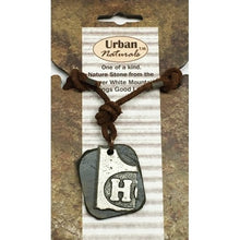 Urban Naturals Metal & Nature Stone Monogram Letter Necklace (Select Letter) - DollarFanatic.com