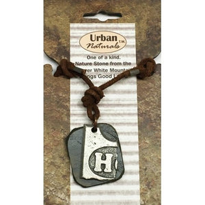 Urban Naturals Metal & Nature Stone Monogram Letter Necklace (Select Letter) - DollarFanatic.com
