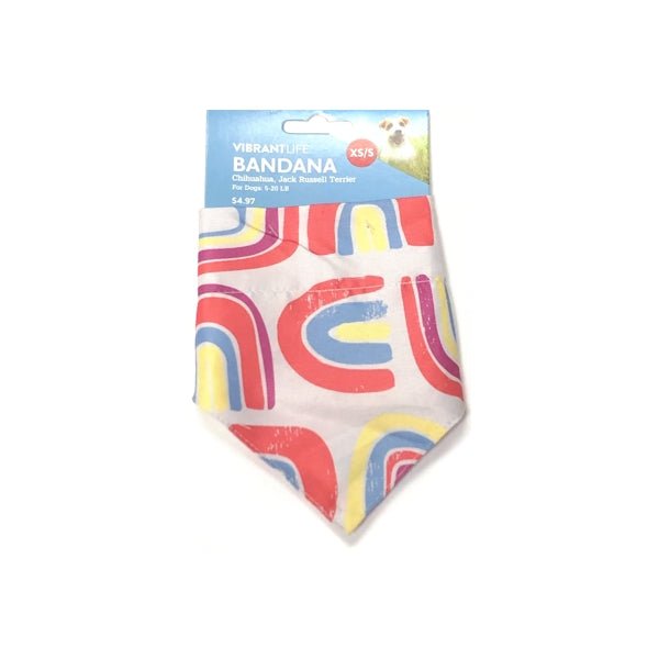 Vibrant Life Colorful Pet Bandana - Rainbows (XS/Small 5-20lbs.) - DollarFanatic.com