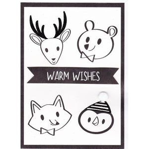 Warm Wishes Christmas Greeting Card with Envelope (5" x 7") - DollarFanatic.com