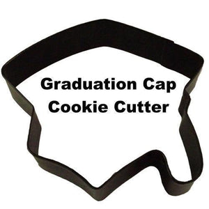 Wilton Graduation Cap Shaped Cookie Cutter (Black Premium Coated Metal) Includes Cookie Recipe - DollarFanatic.com