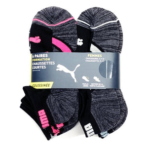 Women's Cushioned Low Cut Ankle Socks - Charcoal Gray (6 Pack) Shoe Size 5-10 - DollarFanatic.com