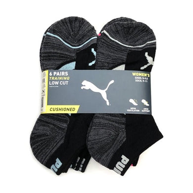 Women's Cushioned Low Cut Ankle Socks - Charcoal Gray (6 Pack) Shoe Size 5-10 - DollarFanatic.com