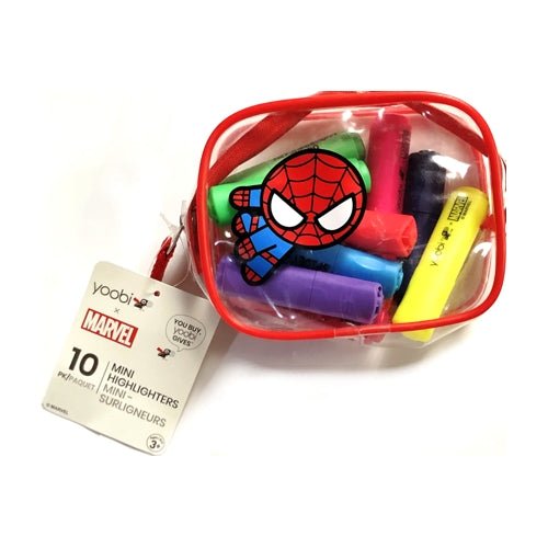 Yoobi Novelty Mini Highlighter Markers Set (10 Pack) Includes Carrying Case - DollarFanatic.com